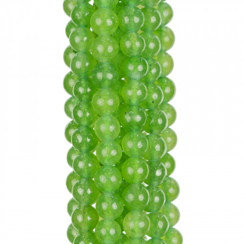 Jade Peridot Round Smooth 06mm Intense