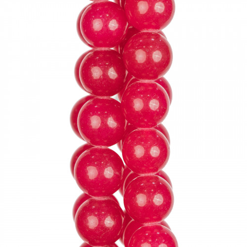 Λείο Στρογγυλό Ruby Jade 14mm Έντονη