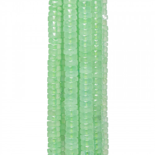 Green Jade Chrysoprase Smooth Tubular Washers 6x2mm