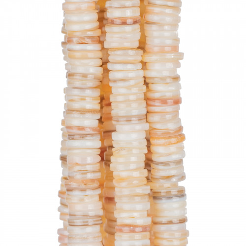 Mother of Pearl Cappuccino Washers Raw Disc 8mm