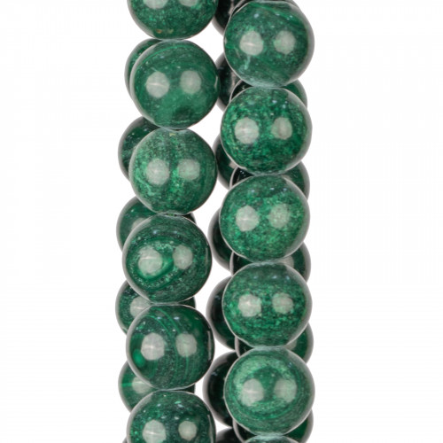 Malachite Grezzo Tondo Liscio 7mm