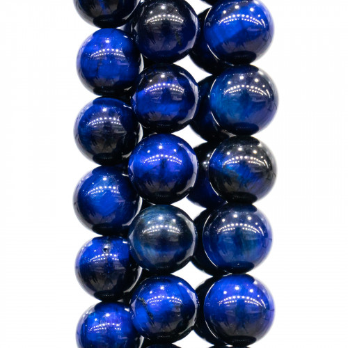 Blue Tiger's Eye Lapis Στρογγυλό Λείο 10mm