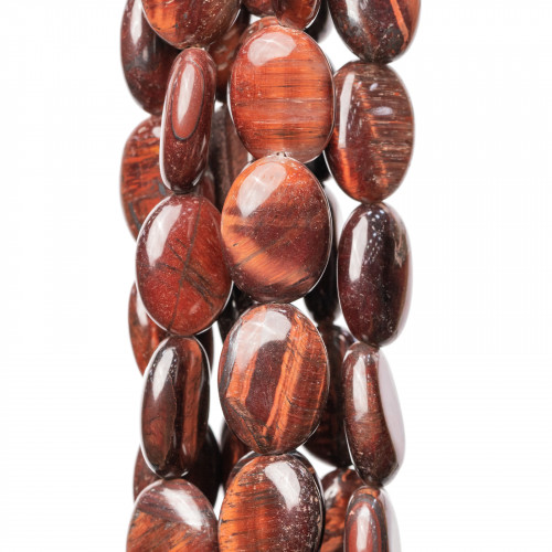 Φυσικό Red Tiger Eye Flat Oval 20x30mm