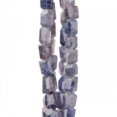 Indian Stones MachineCut Faceted Irregular Stone14-15cm Wire Size 8-10x13mm Iolite