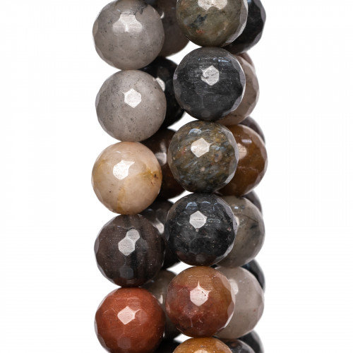 Faceted Brown Jasper 10mm