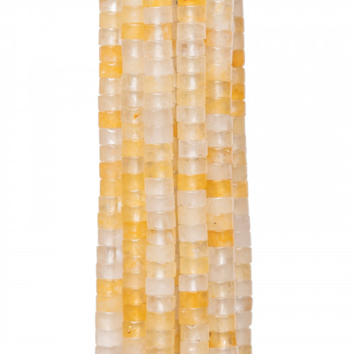 Κίτρινο Hematoid Quartz Smooth Washers Tubes 4x2mm