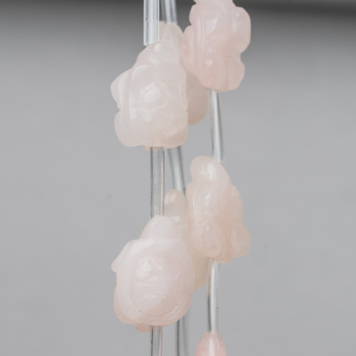 Rose Quartz Strand Animals 15x20mm Χελώνες 11τμχ Περίπου.