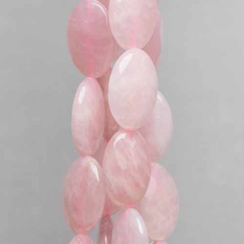 Rose Quartz Oval Flat Faceted 20x30mm