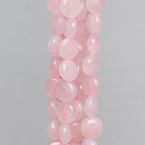 Rose Quartz Round Flat Smooth 12mm