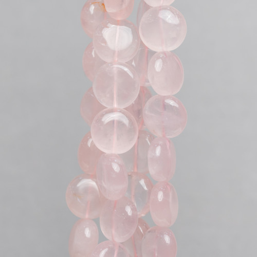 Rose Quartz Στρογγυλό Επίπεδο Λείο 14mm Διαυγές