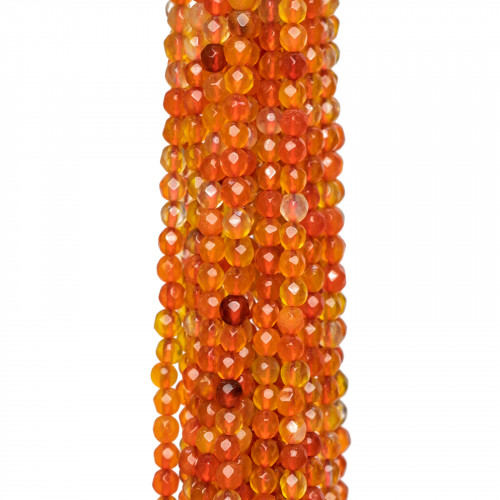 Faceted Orange Agate 03mm
