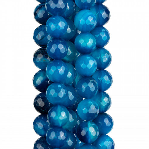 Faceted Blue Agate 10mm