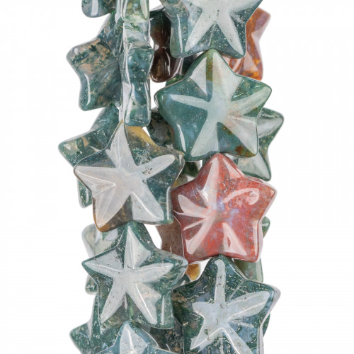 Indian Agate Flat Star 25mm