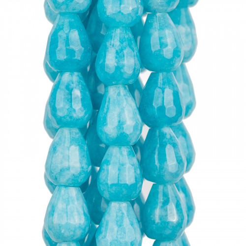 Angelite Drops Faceted Briolette 8x10mm