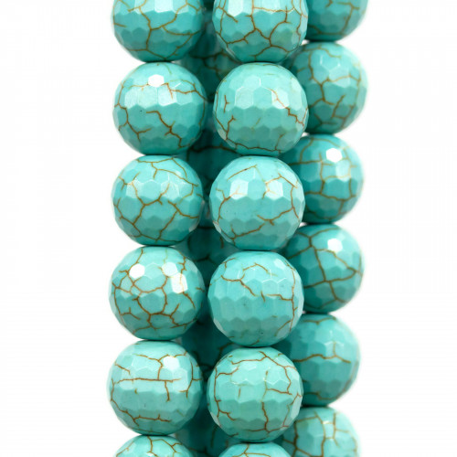 Faceted Turquoise Aulite 12mm