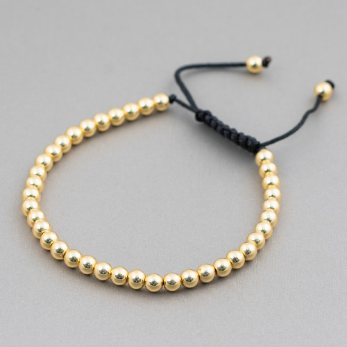 Hematite Bracelet With Golden Up-Down Clasp