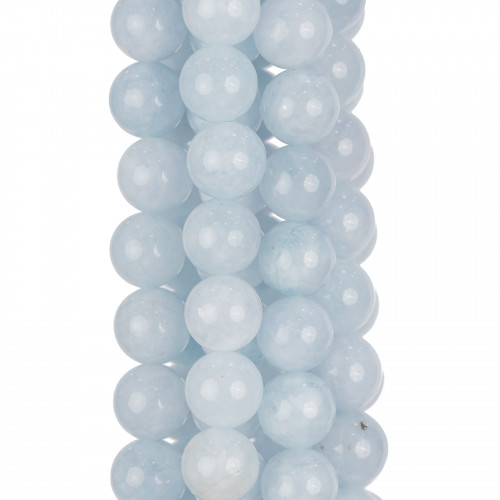 Aquamarine Jade Round Smooth 08mm