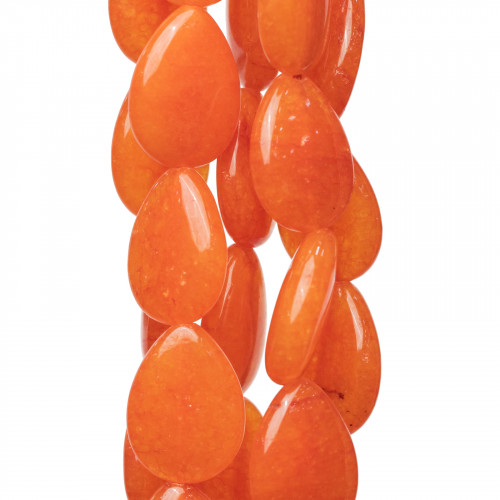 Jade Orange Drops Plate 13x18mm