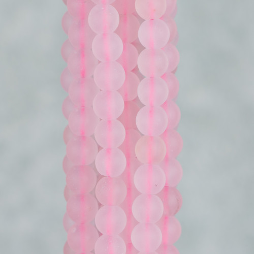 Pink Satin Jade (Matte) Round Smooth 06mm