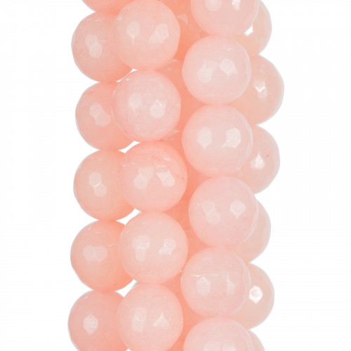 Faceted Pink Jade 14mm