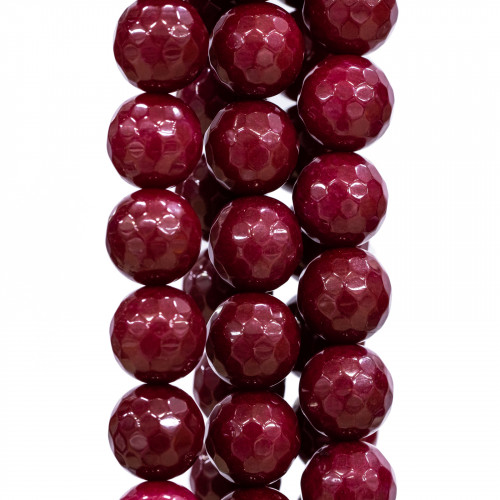 Faceted Rubellite Jade 18mm