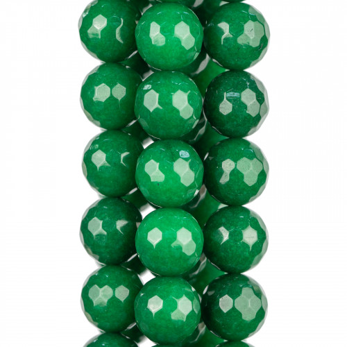 Emeraldite Jade Faceted 18mm