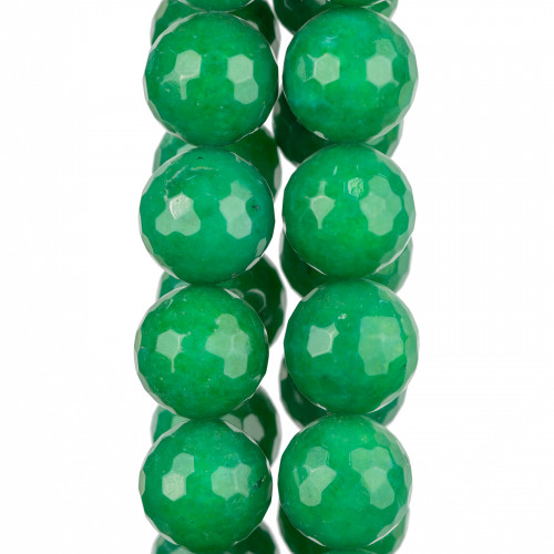 Emeraldite Jade Faceted 20mm Clear