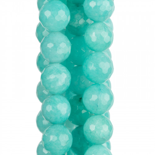 Turquoise Jade Faceted 12mm Clear