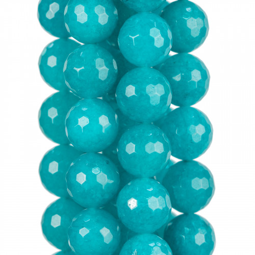 Faceted Turquoise Jade 20mm