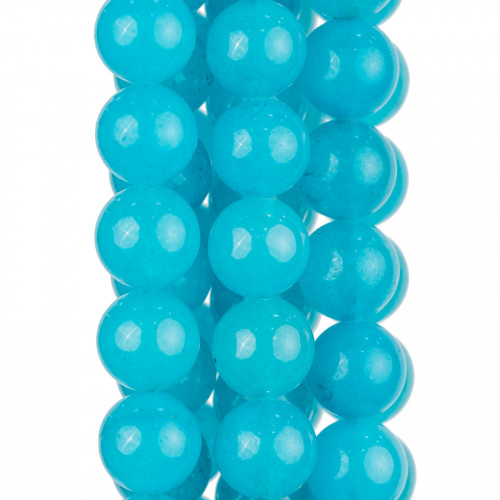 Τυρκουάζ Jade Στρογγυλό Λείο 10mm γαλάζιο