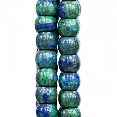 Lapis Lazuli Afghanistan (Chrysocolla) Barrel 12x10mm