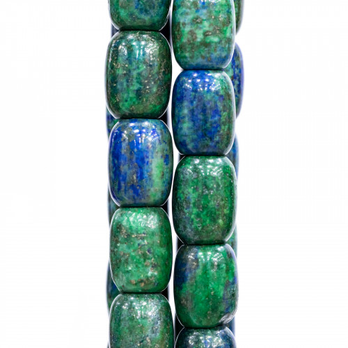 Lapis Lazuli Afghanistan (Chrysocolla) Barrel 15x20mm