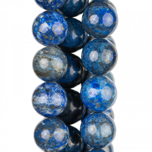 Raw Blue Lapis Lazuli Round Smooth 16mm