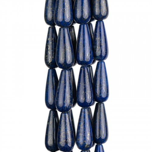 Lapislazzuli Blu Naturale Gocce Briolette Lisce 08x18mm