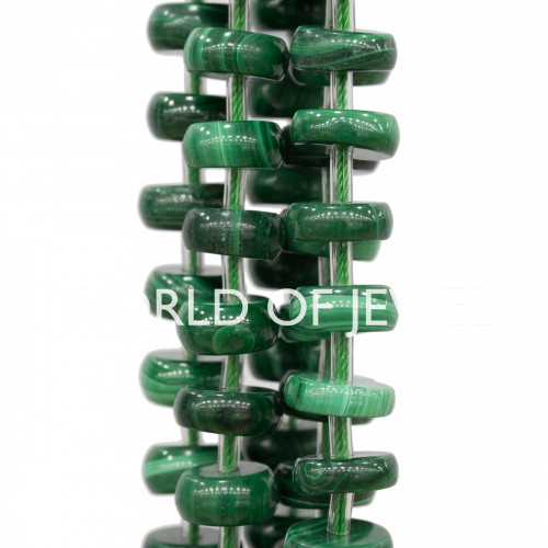 Malachite Rondelle 14-16x8-9mm