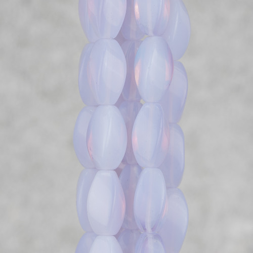 Synthetic Opal Light Blue Wavy Rice 08x16mm