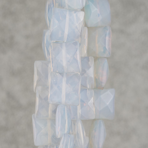 Opale Sintetico Quadrato Piatto Sfaccettato 16mm
