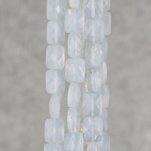 Opale Sintetico Rettangolo Piatto Sfaccettato 12x16mm