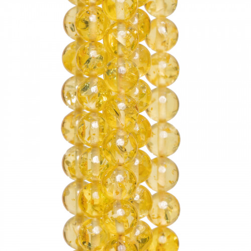 Ρητίνη Απομίμηση Κίτρινου Κεχριμπάρι Διαφανές Στρογγυλό Λείο 10mm