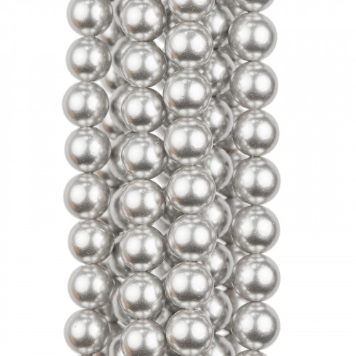 Majorca Pearls Silver Gray Smooth Round 06mm