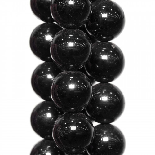 Black Tourmaline Round Smooth 14mm