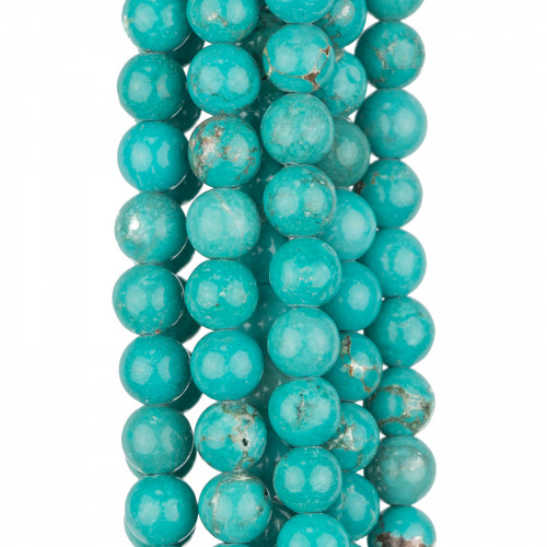 Stabilized Turquoise Round Smooth 06mm Turchesite