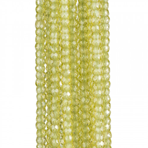 Zirconi Naturali Rondelle Sfaccettate 2,5-3mm Verde
