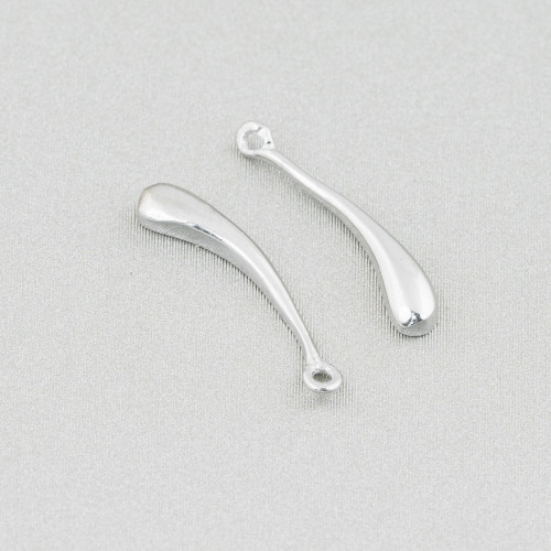 Pendentif en Argent 925 03x16mm 20pcs Plaqué Rhodium