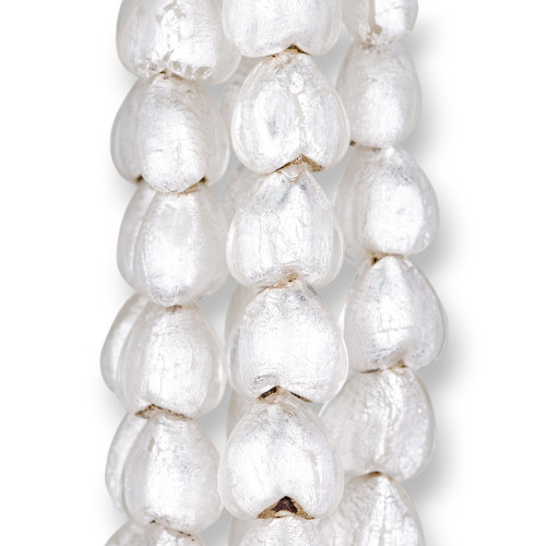 Perles en Verre de Murano Coeur 12mm 21pcs