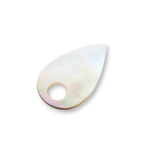 Mother of Pearl μενταγιόν Cappuccino MOD52 21x36mm 2τμχ