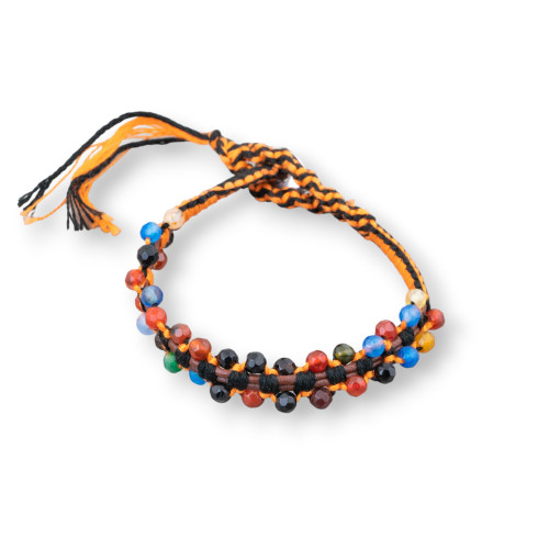 Crochet Bracelet With Semi-precious Stones MOD1