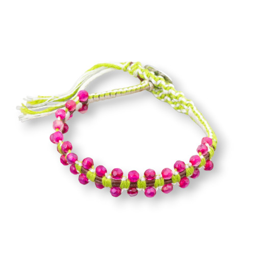 Crochet Bracelet With Semi-precious Stones MOD6