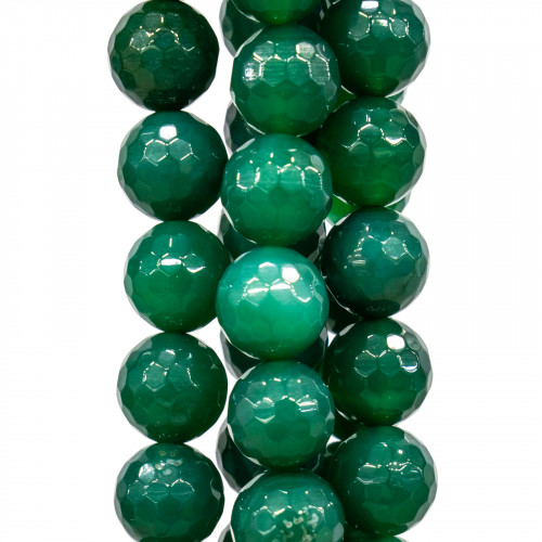 Faceted Green Agate 16mm