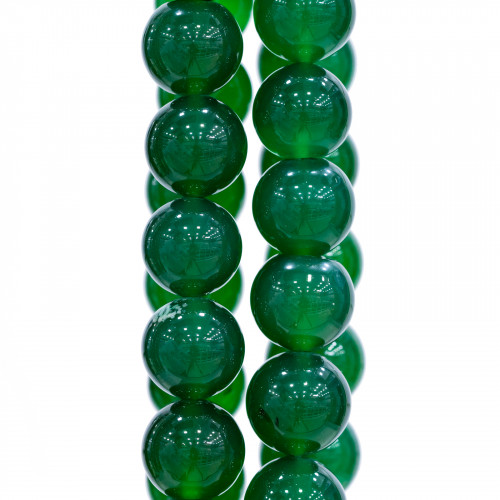 Green Agate Round Smooth 12mm